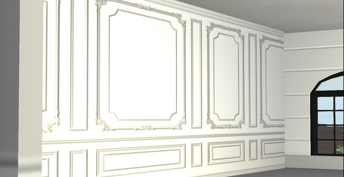 white moulding interior Wall texture 3D materials Valens Design