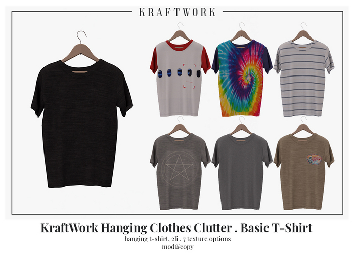 KraftWork Hanging Clothes Clutter . Basic T-Shirt (Add Me)
