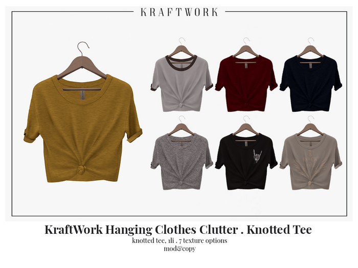 KraftWork Hanging Clothes Clutter . Knotted Tee (Add Me)
