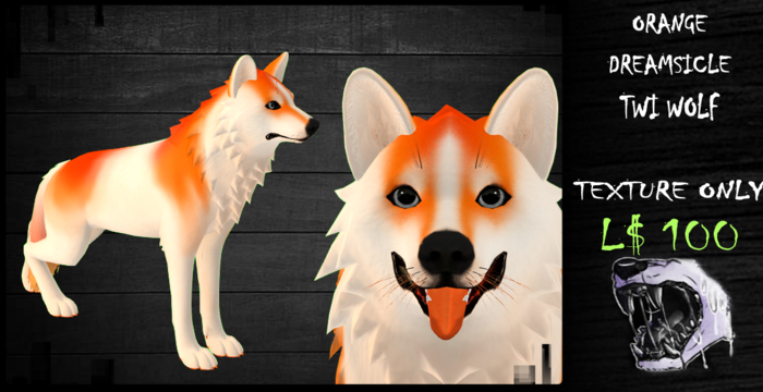 {WEREDEV} ORANGE DREAMSICLE WOLF
