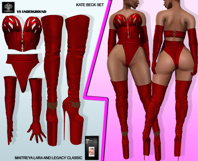 **KATE BECK RED RISQUE STYLE COMPLET OUTFIT** (WEAR)