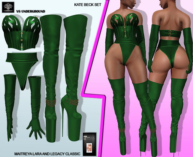**KATE BECK GREEN RISQUE STYLE COMPLET OUTFIT** (WEAR)