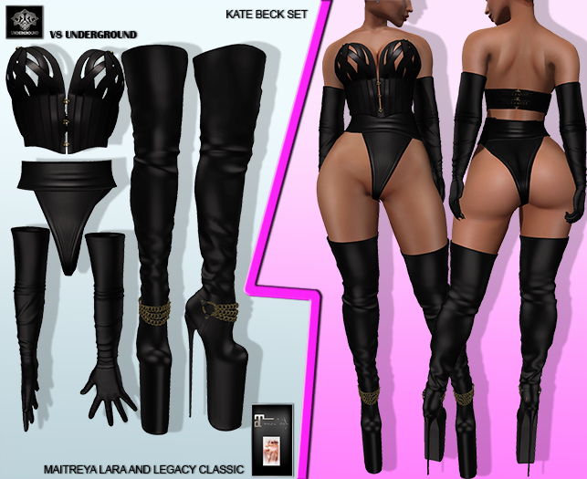 **KATE BECK BLACK RISQUE STYLE COMPLET OUTFIT** (WEAR)