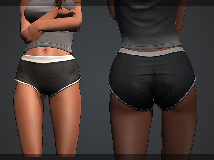 [LOAF] Dolphin Shorties (Black & White) // Maitreya