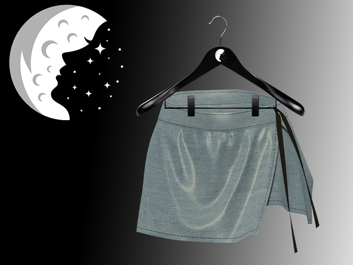 Moonie - Emily Skirt - Denim Light Blue