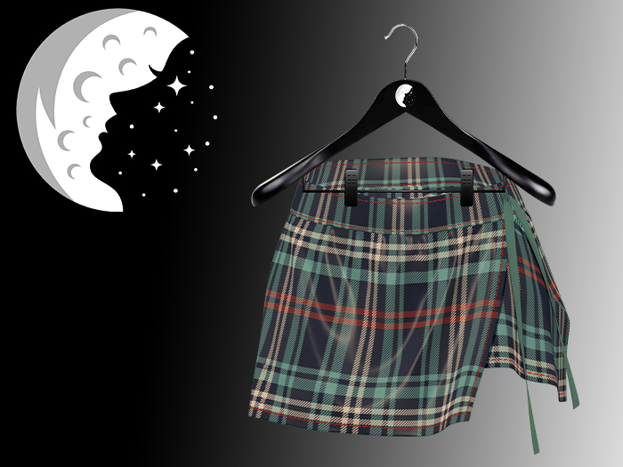 Moonie - Emily Skirt - Plaid Blue