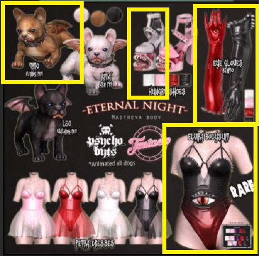 Tentacio & .{PSYCHO.Byts}. - Eternal Night RARE White Set