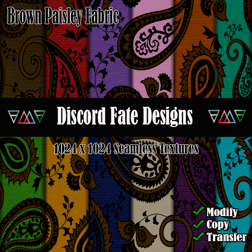 DFD Brown Paisley Fabric