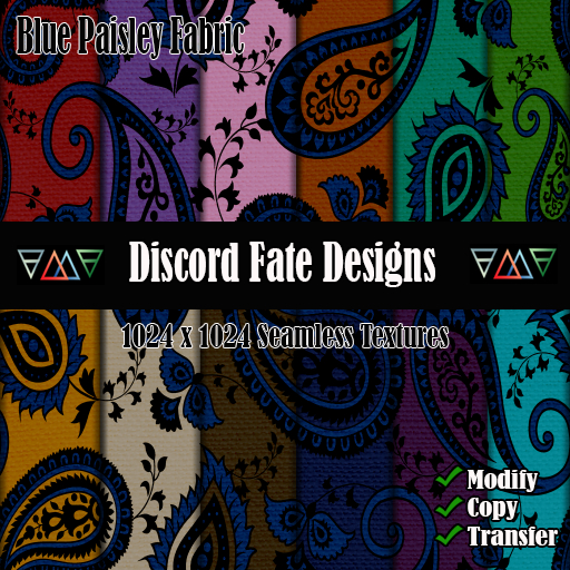 DFD Blue Paisley Fabric