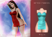 [[ Masoom ]] Rose Dress Aqua - Ebody Reborn, Kupra, Legacy, Legacy Perky, Lara, Lara Petite