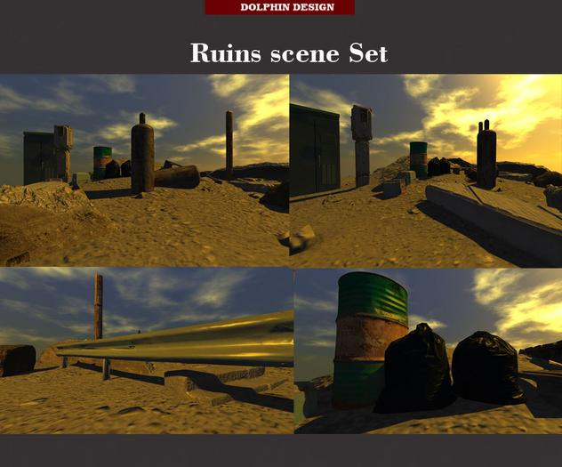 [Dolphin Template]Ruins scene Set