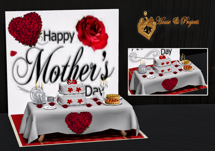 Mother's Day Party Table Rose Red