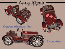 ZM - Vehicles - Vintage Wedding Car - FULL PERM MESH