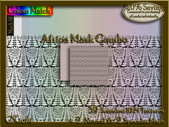 Africa Mask Combo Seamless Texture Set