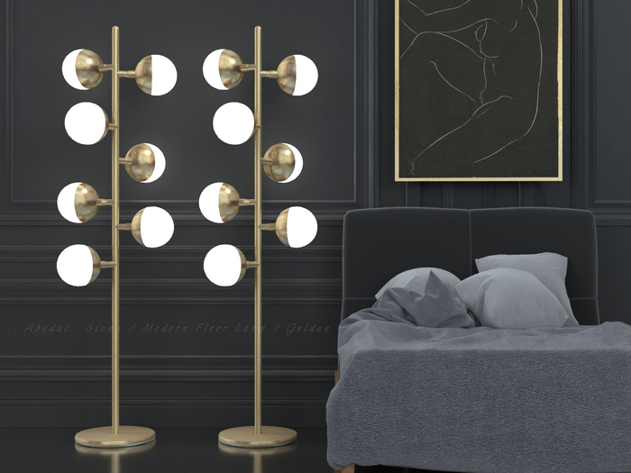 .: Abedul:. Siena / Floor Lamp / Golden