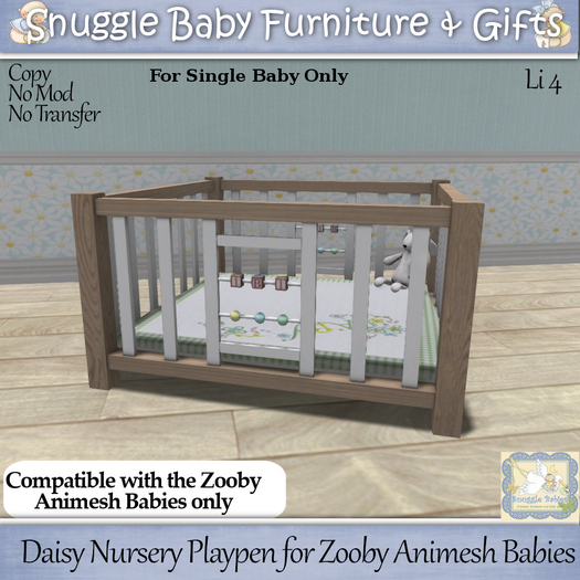 Daisy Nursery Playpen for Zooby Animesh Babies 