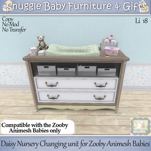 Daisy Nursery Changing unit for Zooby Animesh Babies 
