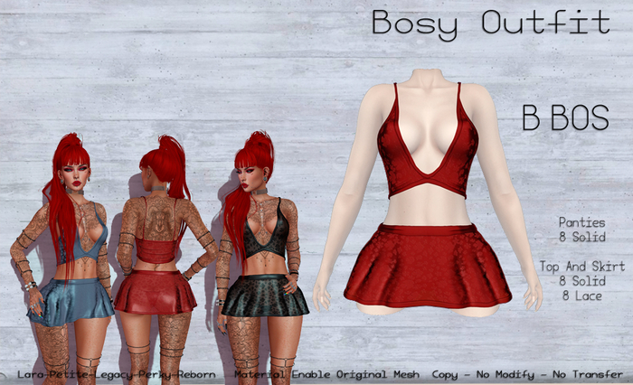 B BOS - Bosy Outfit - Red (Add me)
