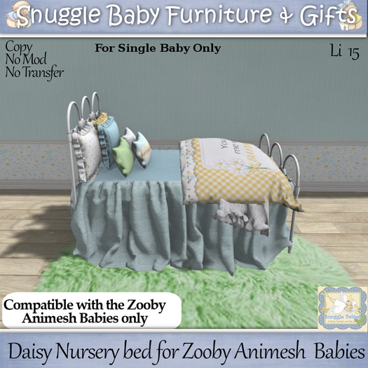 Daisy Nursery bed for Zooby Animesh  Babies