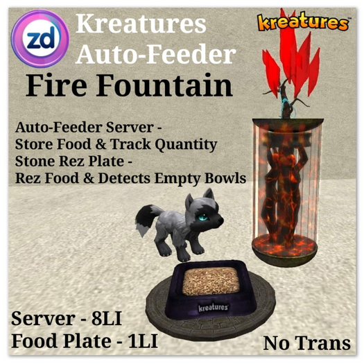 *ZD* Kreatures Auto-Feeder - Fire Fountain