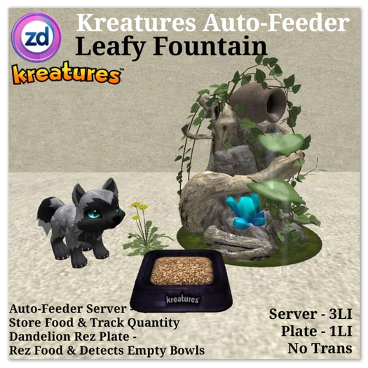 *ZD* Kreatures Auto-Feeder - Leafy Fountain