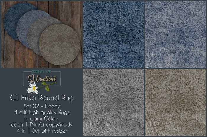 CJ Erika Round Rug Set 02