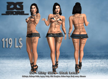 DG - Kitty Skirt - Black Latex - Box