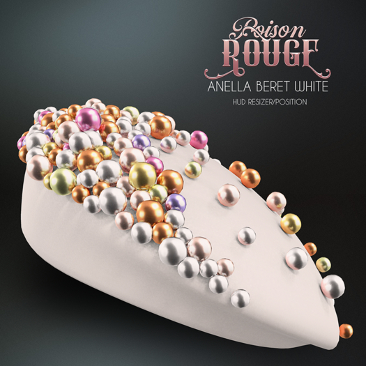 POISON ROUGE Anella Beret - White