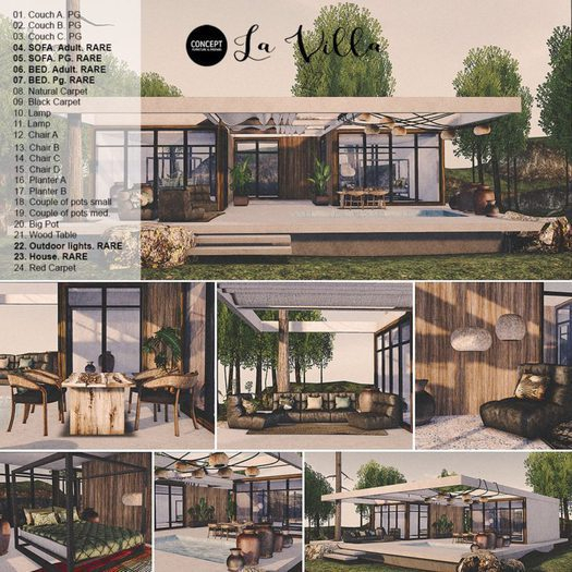 Concept}*06. La Villa. BED. ADULT. RARE