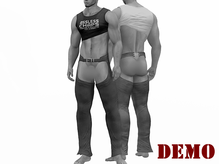 DEMO Leather chaps with Crop top TwoSided