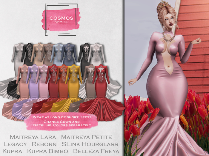 [COSMOS] Elisya Formal Gown Silk/Basic / 12+4 Colors Fatpack