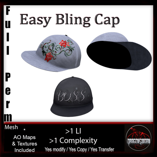 Full Perm Easy Bling Cap