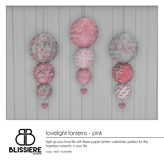 [blissiere] lovelight lanterns - pink