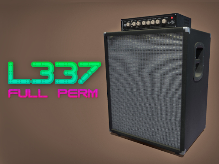 Second Life Marketplace [L337] Guitar Bass Amp and Head [FULL PERM]