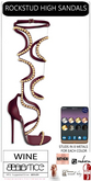 Baiastice_RockStud High Sandals-Wine