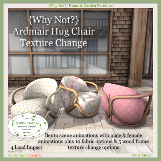 {Why Not?} Ardmair Hug Chair-Texture Change-Boxed