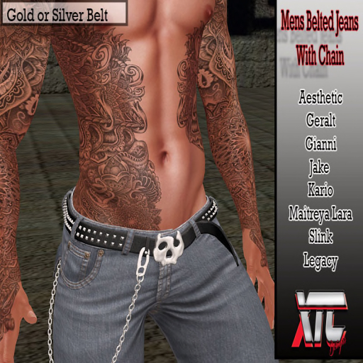 XTC Mens Jeans w/Chain Faded
