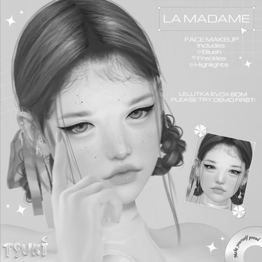 Tsuki. La Madame Makeup BOM (LELUTKA EVOX) DEMO
