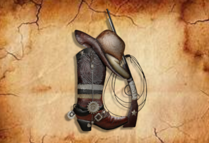 Boots Hat and a Rifle