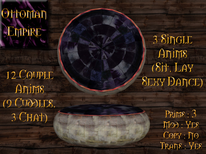 *Ottoman Empire* Leather patchwork Ottoman