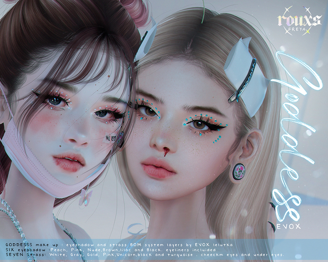 -ROUXS x FREYA  -  g o d d e s s  eyeshadows evox