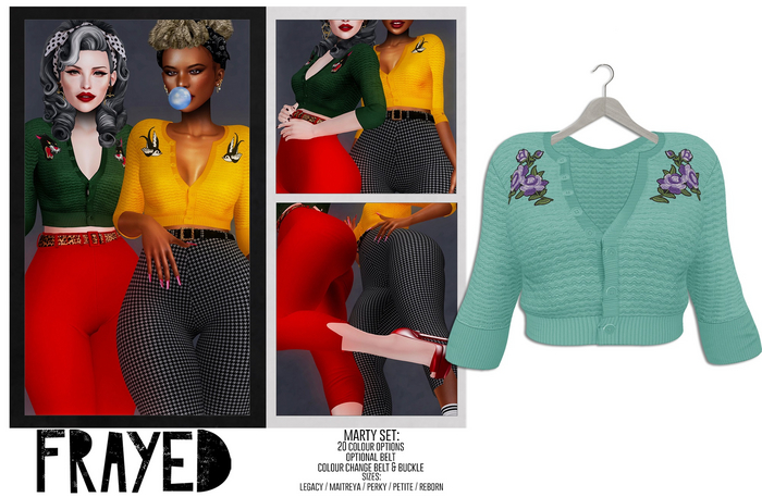 Frayed - Marty Cardy - Mint Floral