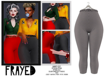 Frayed - Marty Pants - Grey Houndstooth