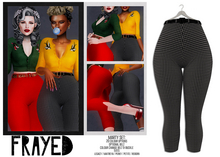Frayed - Marty Pants - Black Houndstooth
