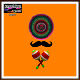 Mexico - Sombrero Mustache and Maracas Decor