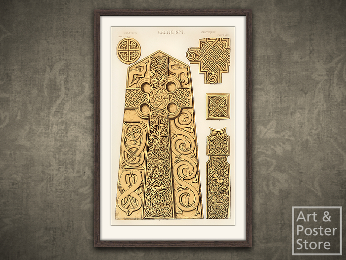 Grammar of Ornament - Celtic 01 | Mesh Frame with 6 texture options 