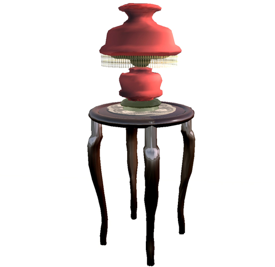 Sculpty Table and Hurrican lamp
