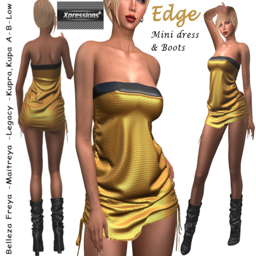 [Xprs] - Edge Mini Dress & Boots