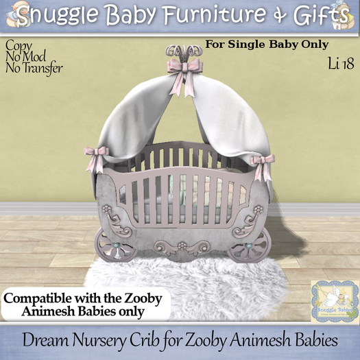 Dream Nursery Crib for Zooby Animesh Babies  