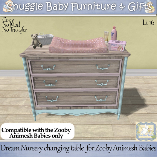 Dream Nursery changing table  for Zooby Animesh Babies  